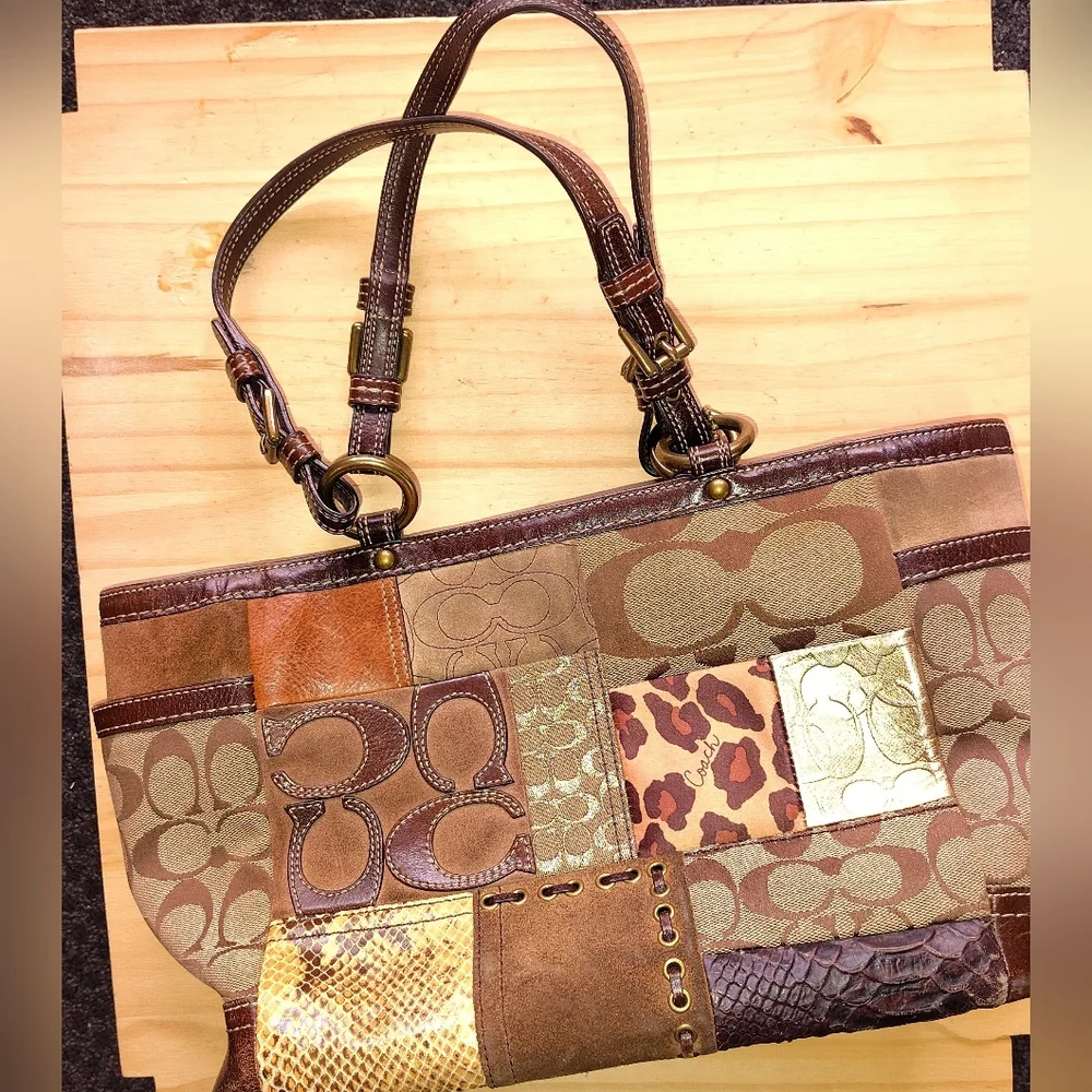 2008 Coach Patchwork Tote in Brown Tones - Picture 13 of 14